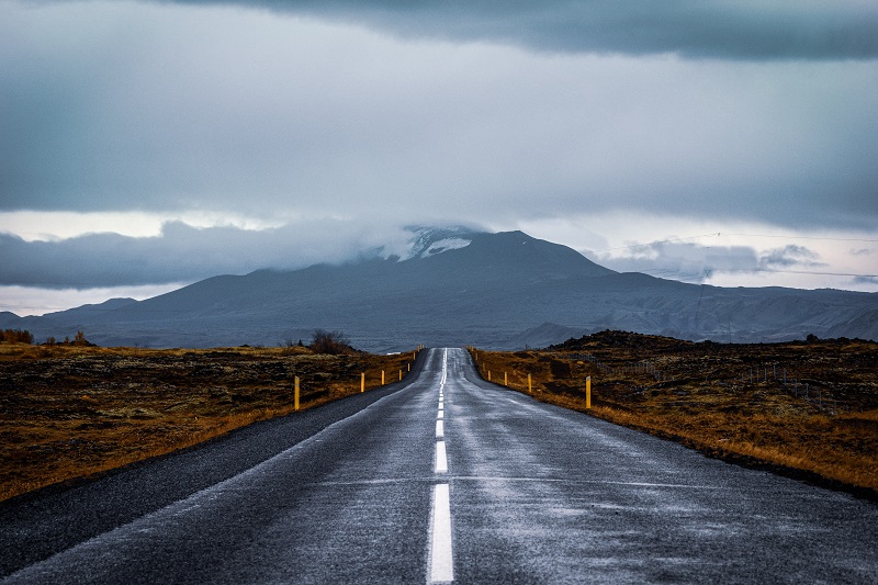 empty road in iceland